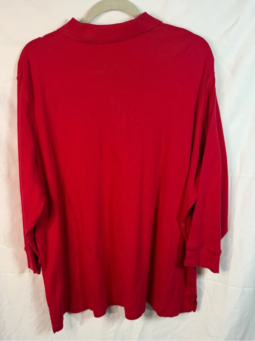 Duck Head Women Red Long Sleeve Polo Shirt Cotton‎ Size 3X Classic Logo